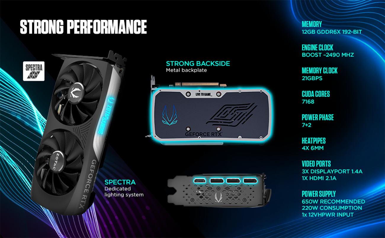 ZOTAC GAMING GeForce RTX 4070 SUPER Twin Edge OC DLSS 3 12GB ZOTAC GAMING GeForce RTX 4070 SUPER Twin Edge OC DLSS 3 12GB